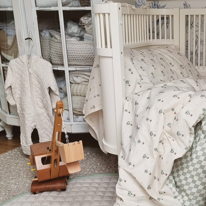 Organic Single Duvet Set - Hot Air Balloons