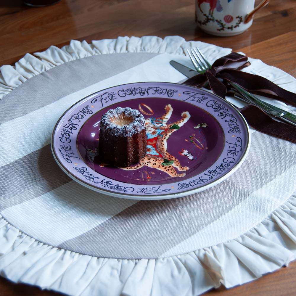 Round Ruffled Placemat - Mocha