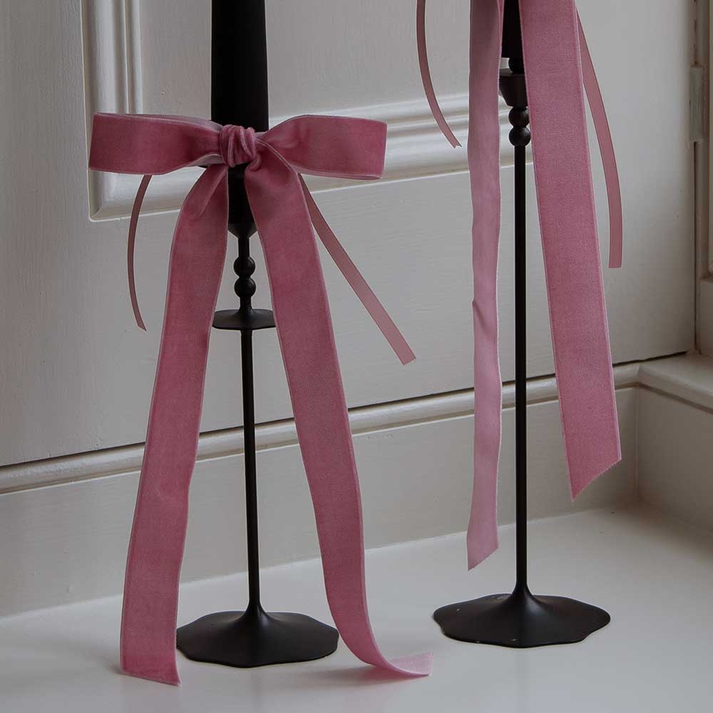 Velvet Decorative Bow - Rosewood