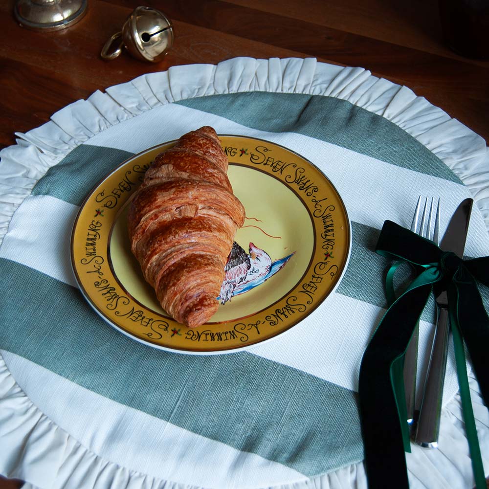 Round Ruffled Placemat - Sage